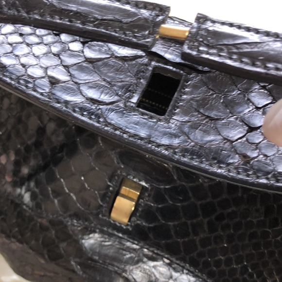 Zagliani Bag Black python leather (Authentic) - Picture 11 of 17